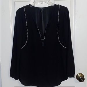 MUST SELL J. Crew Black blouse w white detailing